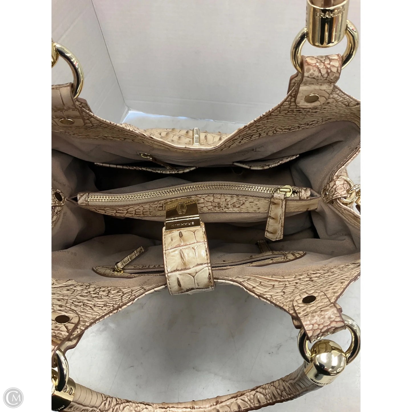 Handbag Designer By Brahmin, Size: Large