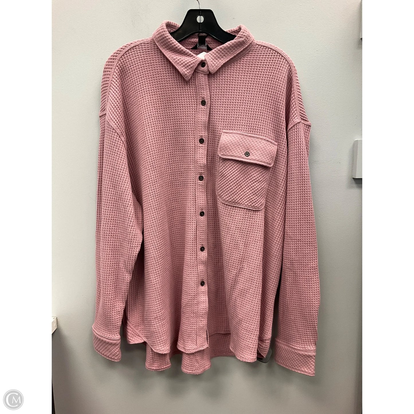 Top Long Sleeve By Cmc In Pink, Size: L
