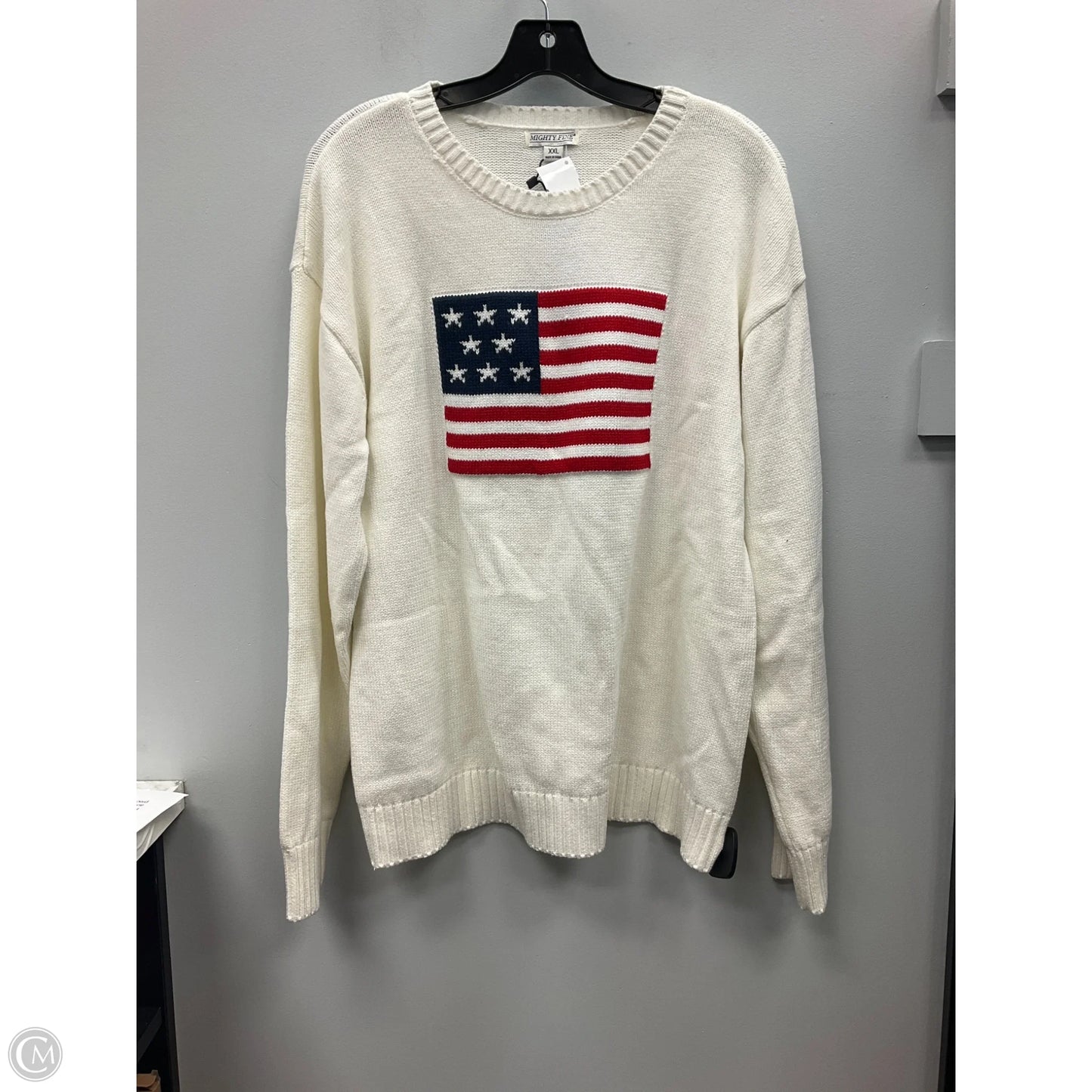 Sweater By Mighty Fine In Blue & Red & White, Size: Xxl