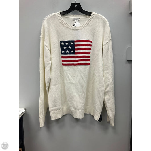 Sweater By Mighty Fine In Blue & Red & White, Size: Xxl