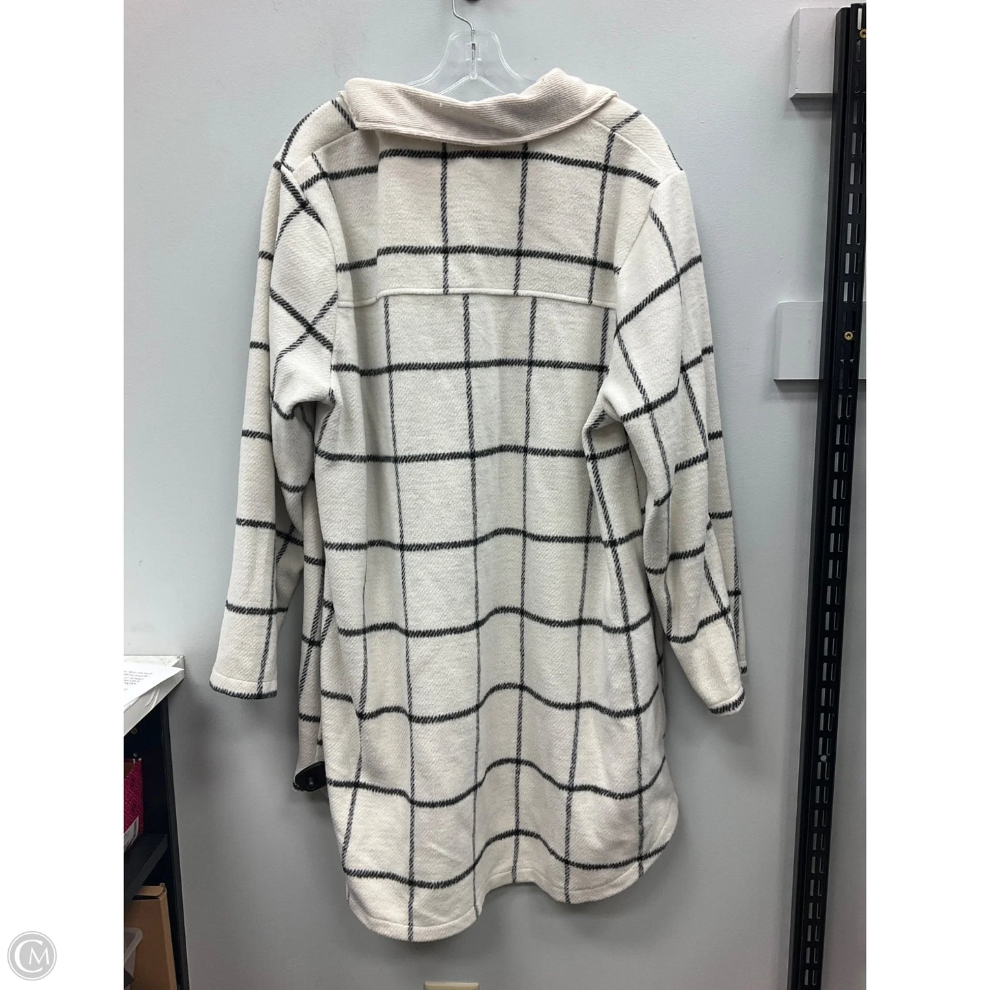 Jacket Shirt By Melloday In Cream, Size: 2x