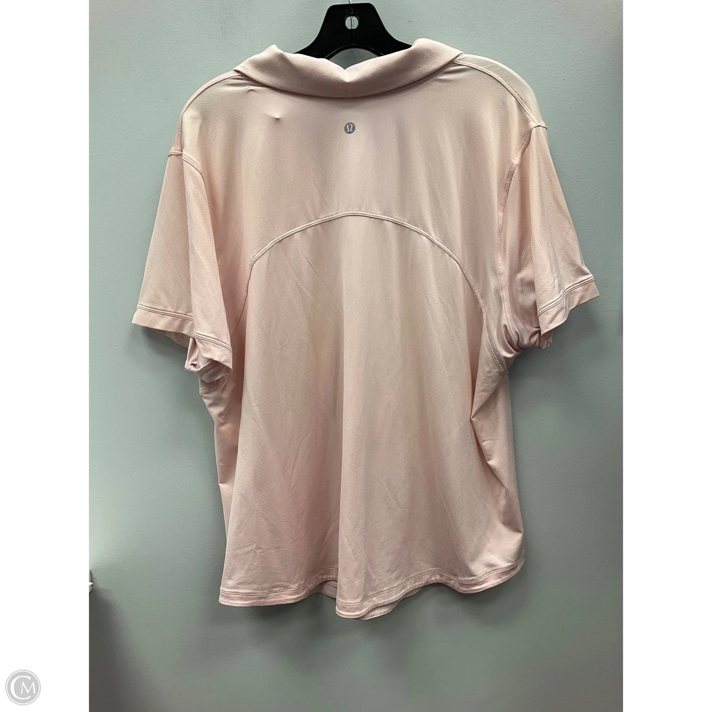 Athletic Top Short Sleeve By Lululemon In Pink, Size: 20