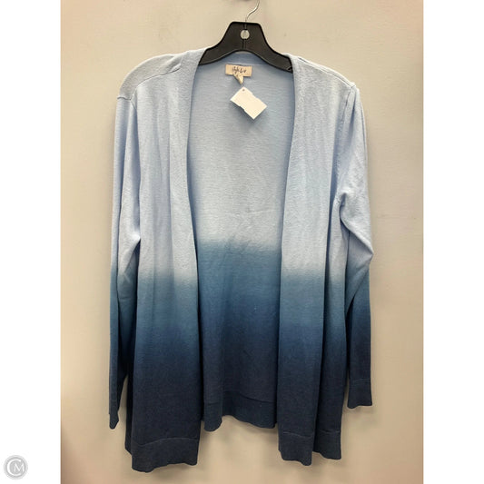 Sweater Cardigan By Style And Company In Ombre Print, Size: L