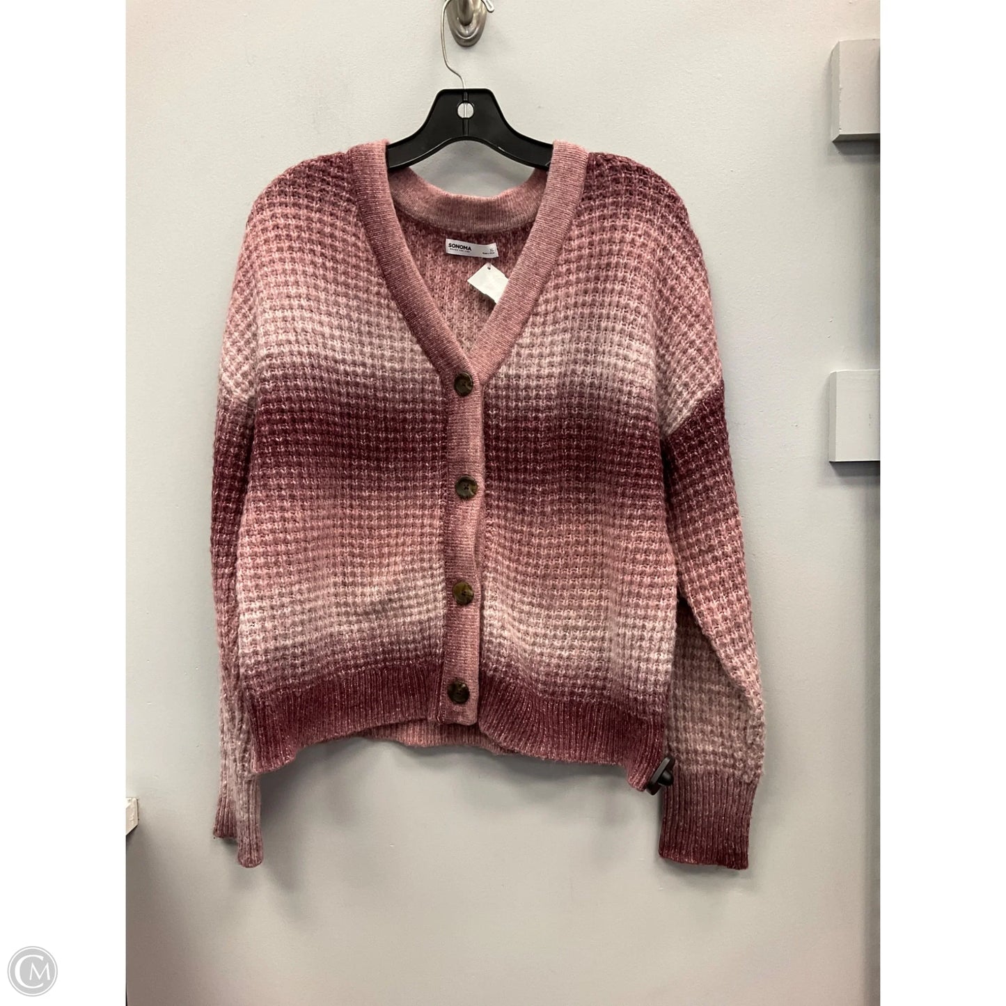 Sweater Cardigan By Sonoma In Pink, Size: Xl