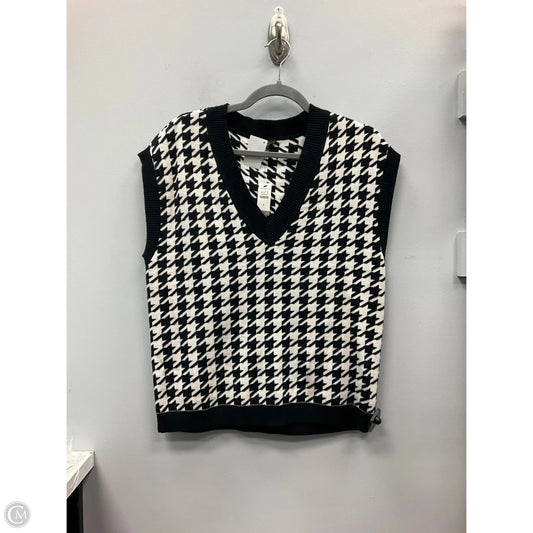 Vest Sweater By Talbots In Plaid Pattern, Size: S