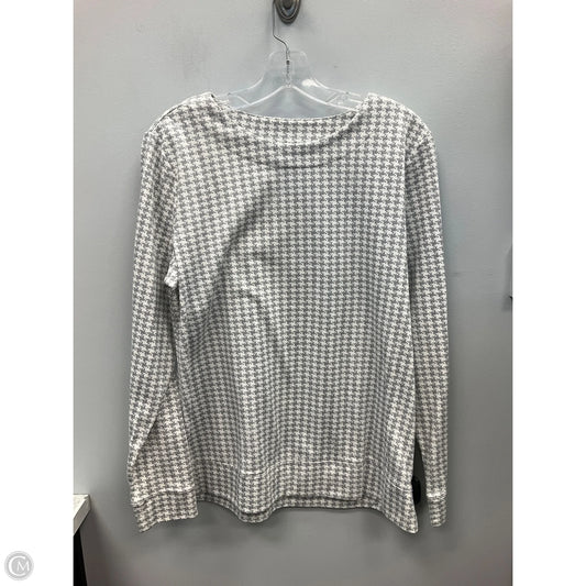 Tunic Long Sleeve By Croft And Barrow In Grey & White, Size: M