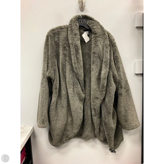 Sweater Cardigan By Cuddl Duds In Green, Size: Xl