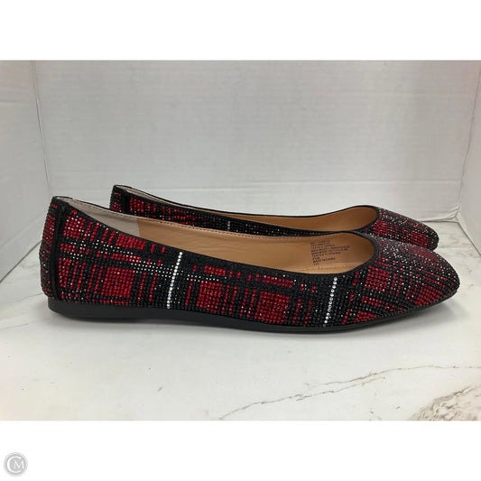 Shoes Flats By Inc In Black & Red, Size: 9.5