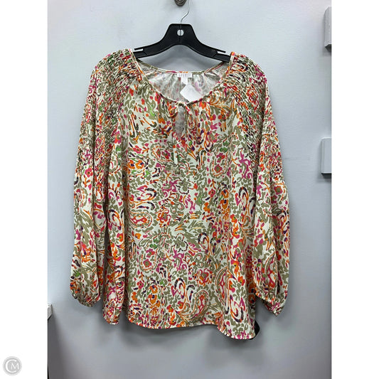Top Long Sleeve By Spense In Multi-colored, Size: L
