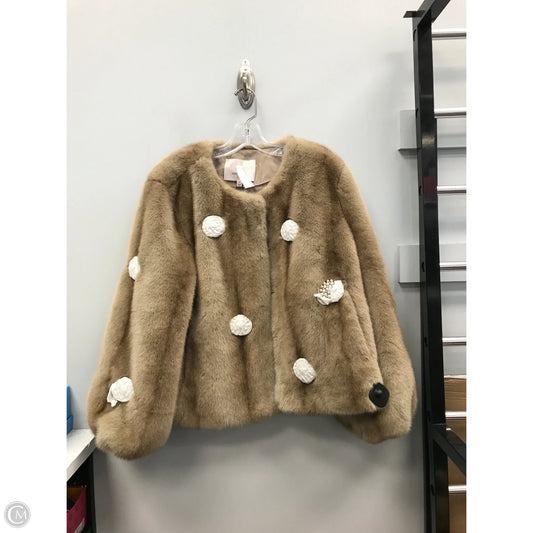 Jacket Faux Fur & Sherpa By Cinq A Sept In Taupe, Size: Xl