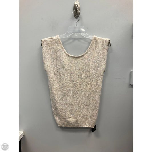Vest Sweater By Clothes Mentor In Cream, Size: S