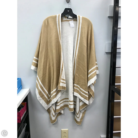 Shawl By Lauren By Ralph Lauren In Tan & White, Size: Osfm