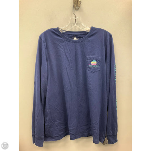 Top Long Sleeve By Vineyard Vines In Navy, Size: Xl