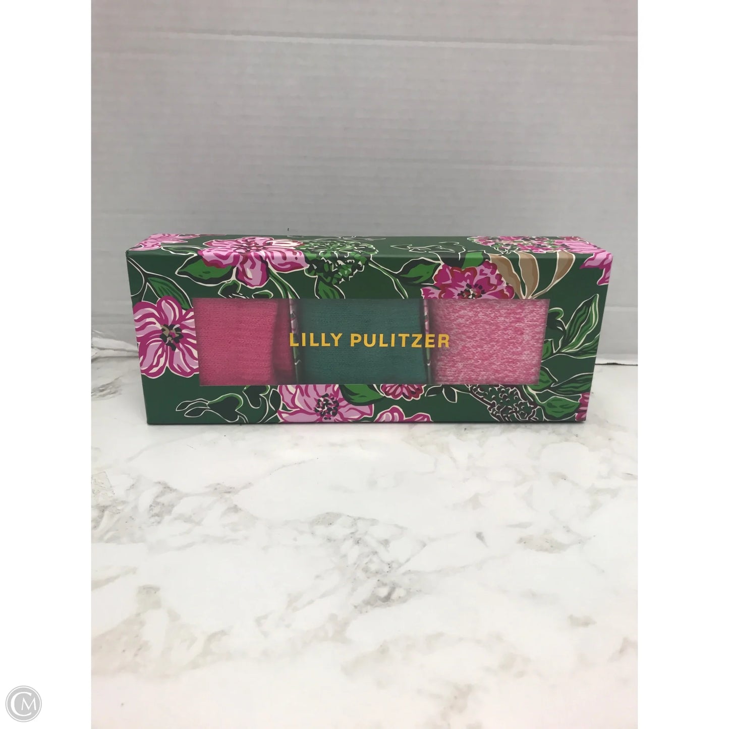 Socks Designer By Lilly Pulitzer In Green & Pink, Size: 0