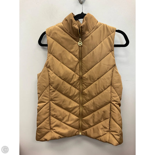 Vest Designer By Michael Kors In Tan, Size: M