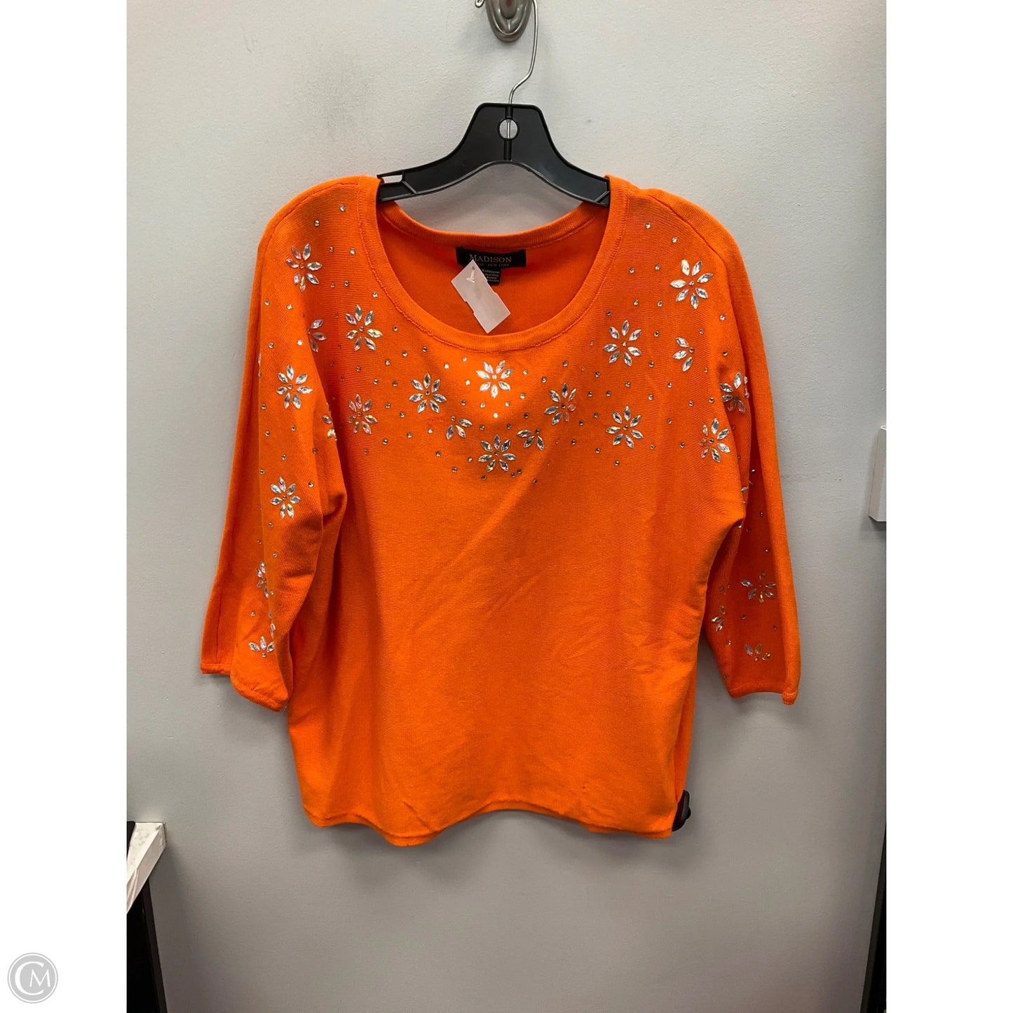 Sweater By Madison In Orange, Size: L