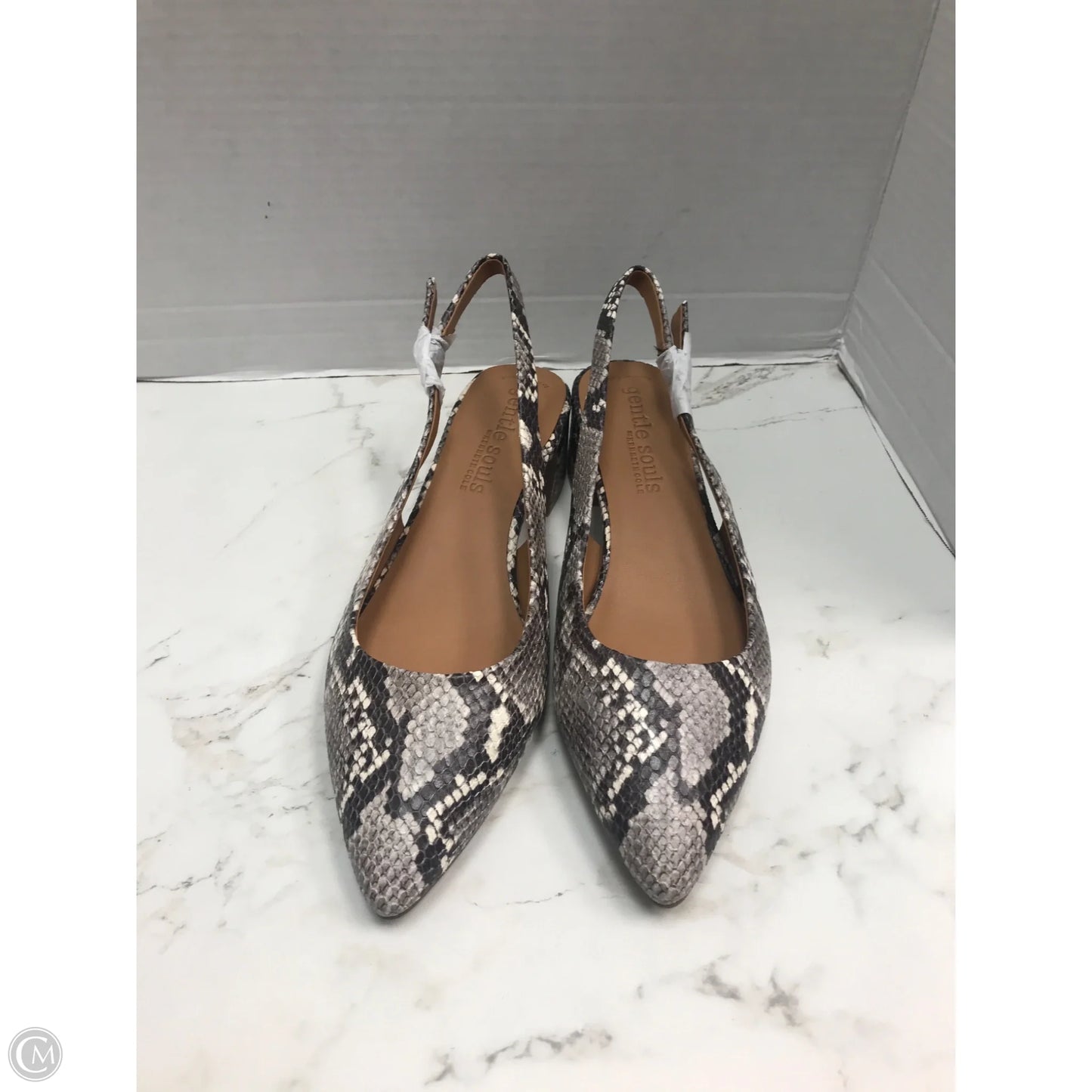 Shoes Heels Block By Gentle Souls In Snakeskin Print, Size: 8.5
