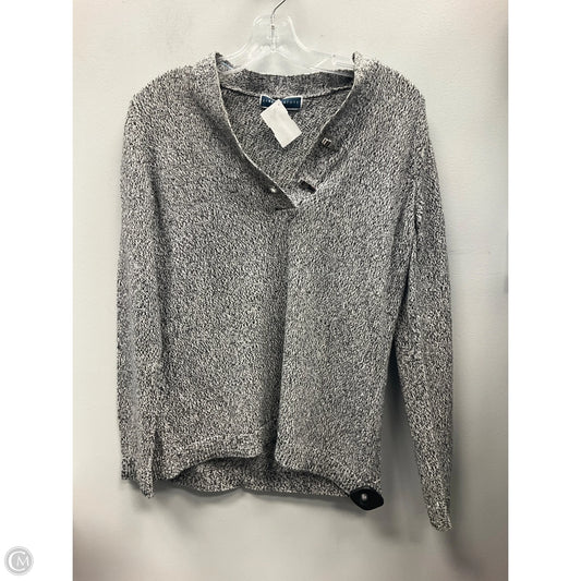 Sweater By Karen Scott In Black & White, Size: M