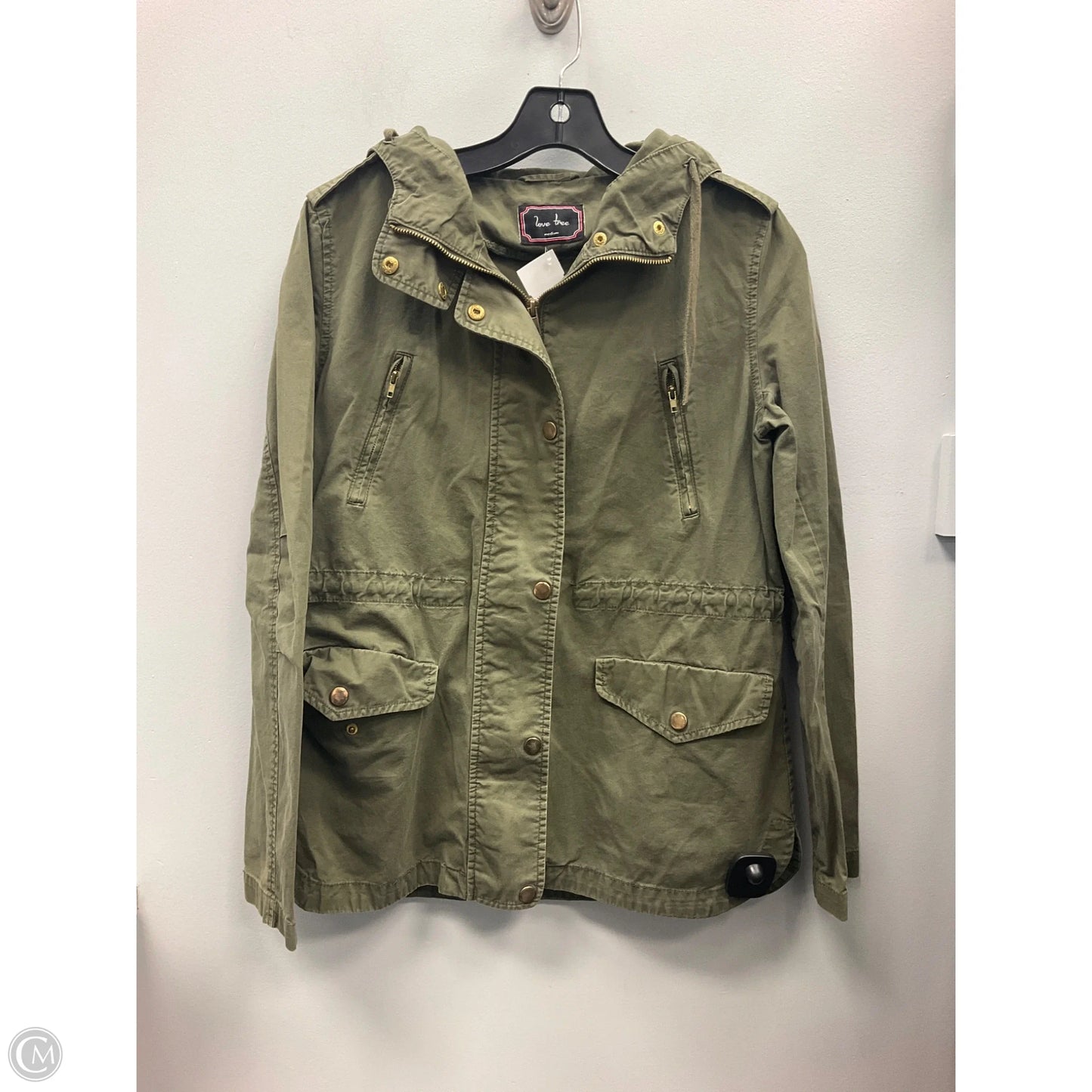 Jacket Utility By Love Tree In Green, Size: M
