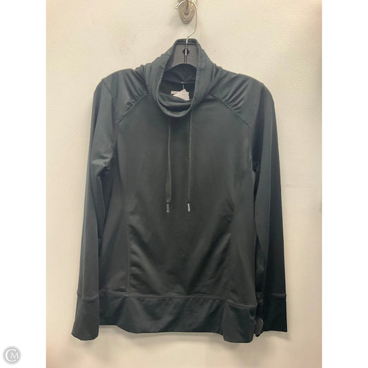 Athletic Top Long Sleeve Collar By Layer 8 In Black, Size: M