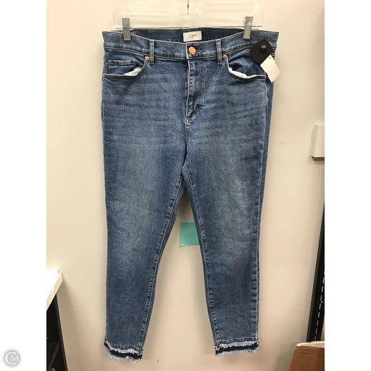 Jeans Cropped By Loft In Blue Denim, Size: 12