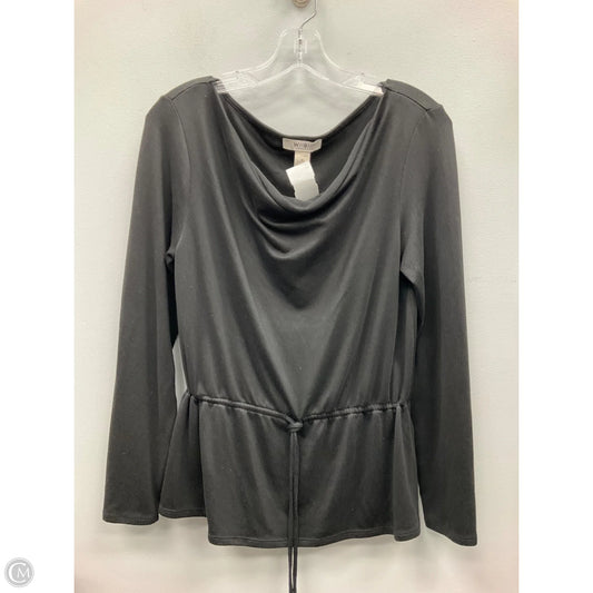 Top Long Sleeve By White House Black Market In Black, Size: M