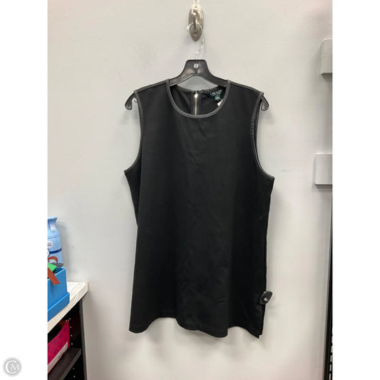 Top Sleeveless By Lauren By Ralph Lauren In Black, Size: Xl