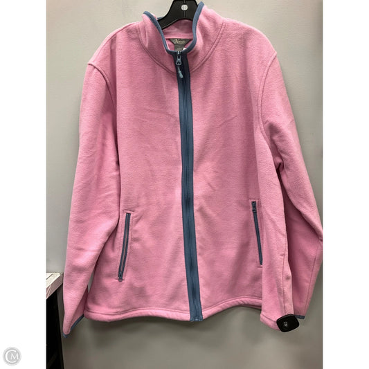 Jacket Fleece By Natural Reflections In Pink, Size: 2x