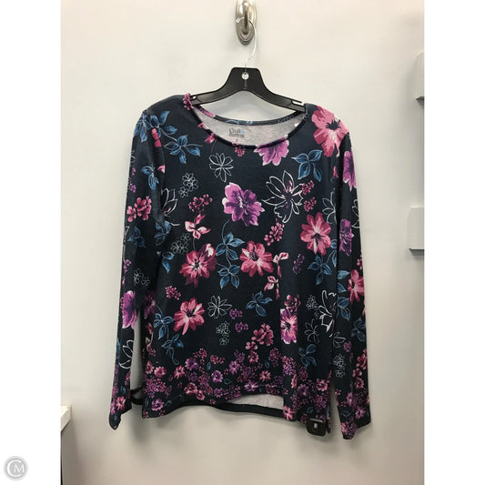 Top Long Sleeve By Croft And Barrow In Floral Print, Size: M