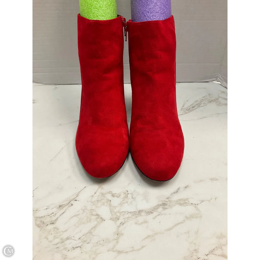 Boots Ankle Heels By Inc In Red, Size: 9
