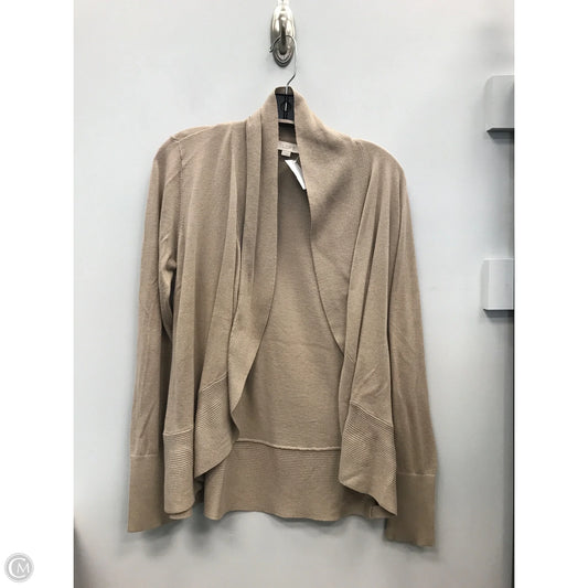 Sweater Cardigan By Loft In Tan, Size: M