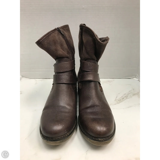 Boots Ankle Heels By Bare Traps In Brown, Size: 7.5
