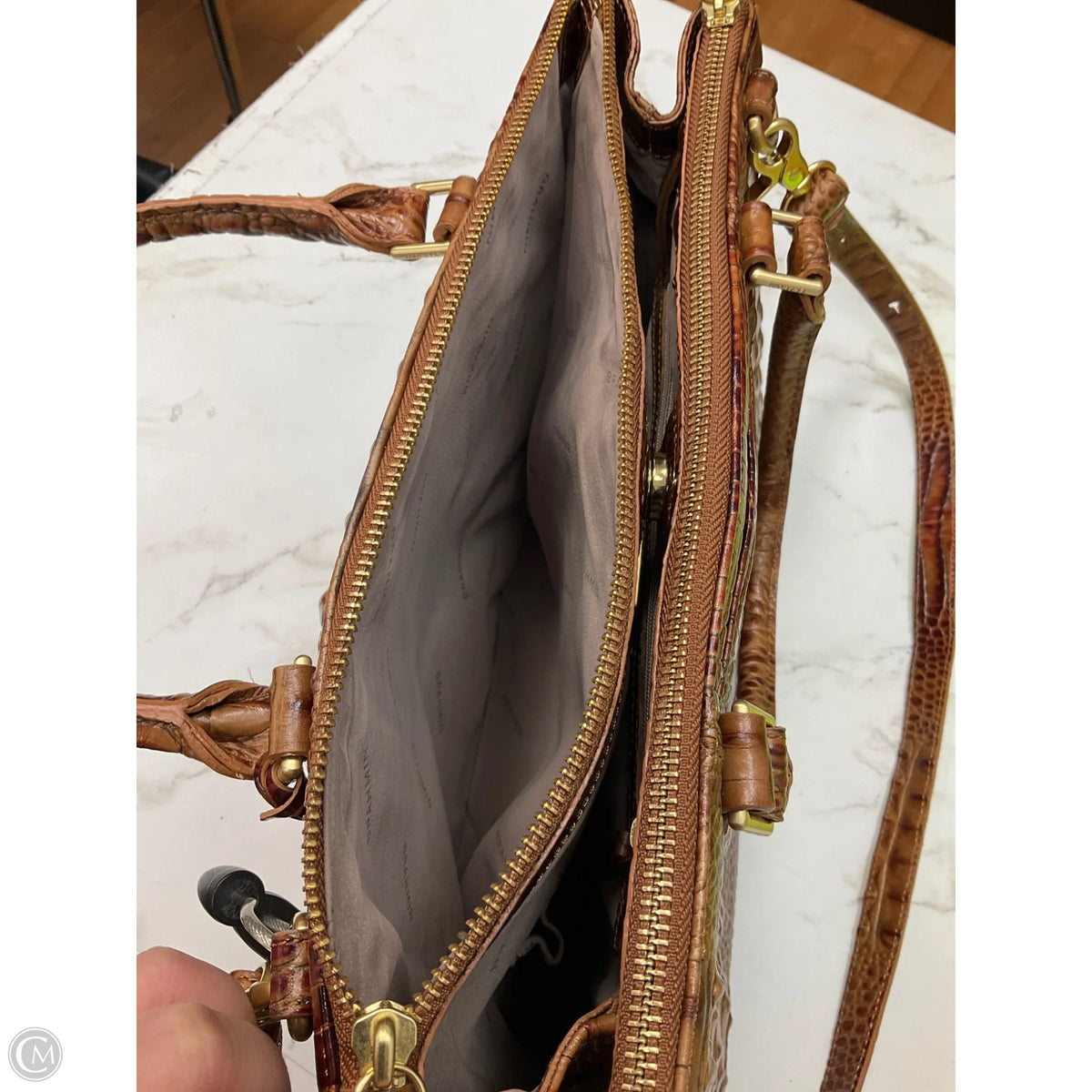 Handbag Designer By Brahmin, Size: Medium
