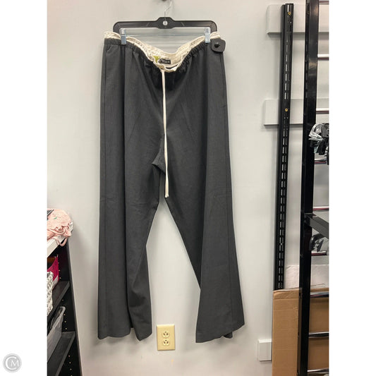 Pants Wide Leg By Zara In Grey, Size: Xxl