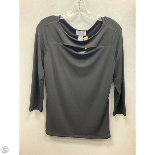 Top 3/4 Sleeve By Carmen Marc Valvo In Black, Size: M