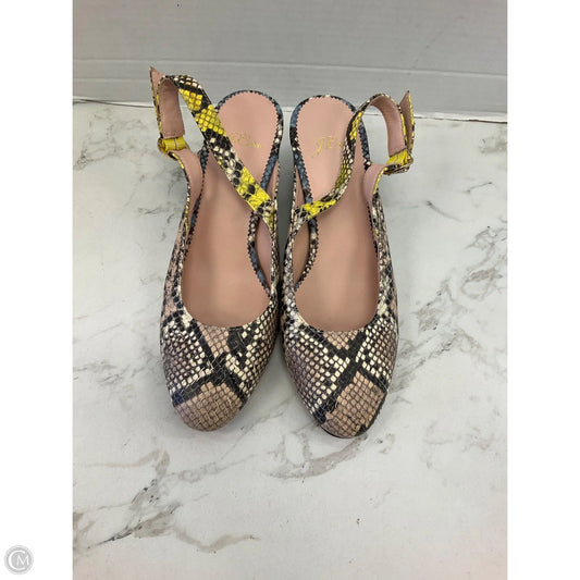 Shoes Heels Block By J. Crew In Snakeskin Print, Size: 7