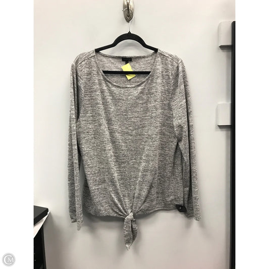 Top Long Sleeve By Talbots In Grey & Silver, Size: Xl