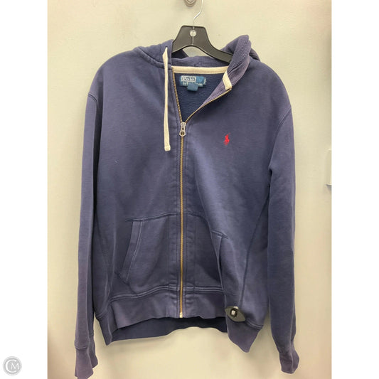 Sweatshirt Hoodie By Polo Ralph Lauren In Navy, Size: L