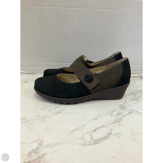 Shoes Heels Wedge By Cmc In Black & Brown, Size: 7.5