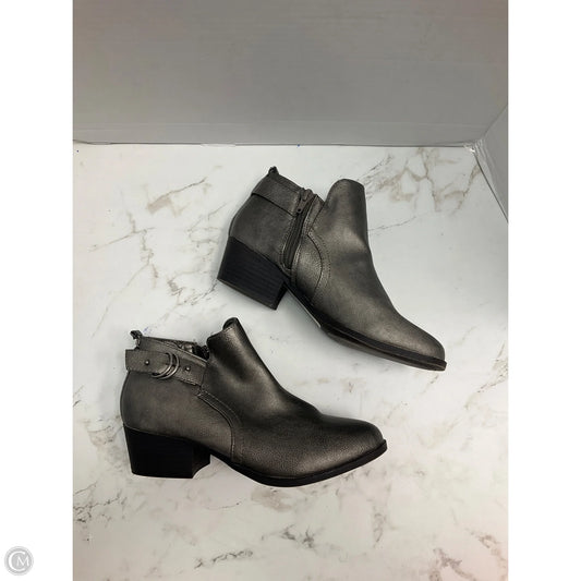 Boots Ankle Heels By Madden Girl In Silver, Size: 6.5