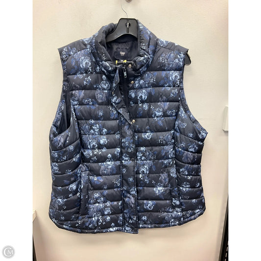 Vest Puffer & Quilted By Gap In Floral Print, Size: Xxl