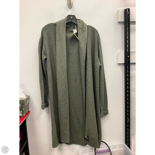Sweater Cardigan By Gap In Green, Size: M