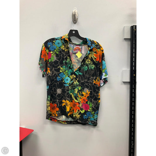 Top Short Sleeve Designer By Johnny Was In Floral Print, Size: Xs
