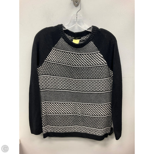 Sweater By Talbots In Black & White, Size: M