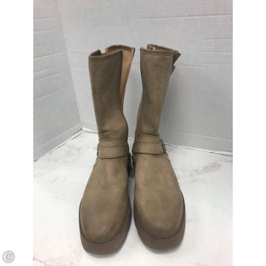 Boots Mid-calf Heels By Dr Scholls In Tan, Size: 8
