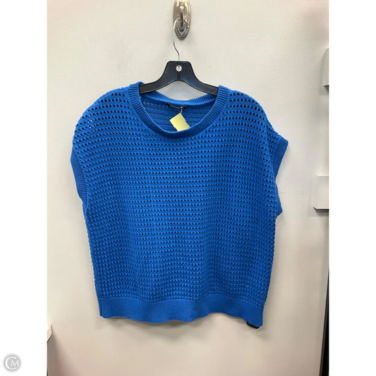 Vest Sweater By Prettygarden In Blue, Size: Xl