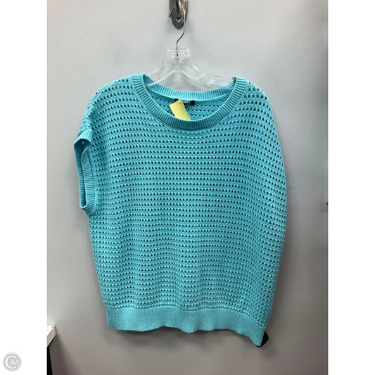 Vest Sweater By Prettygarden In Aqua, Size: Xl