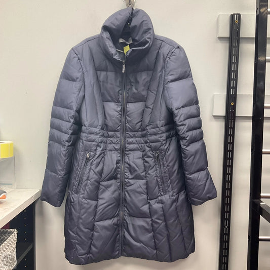 Coat Puffer & Quilted By Anne Klein In Blue, Size: L