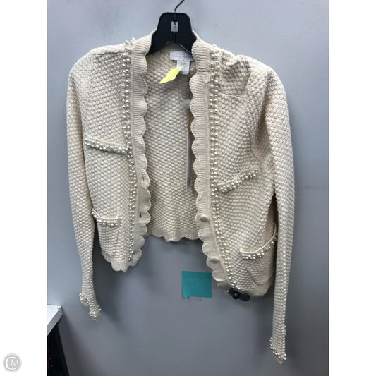 Sweater Cardigan By House Of Harlow In Cream, Size: M