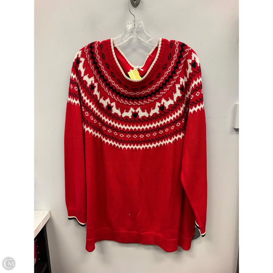 Sweater By Charter Club In Red, Size: 2x